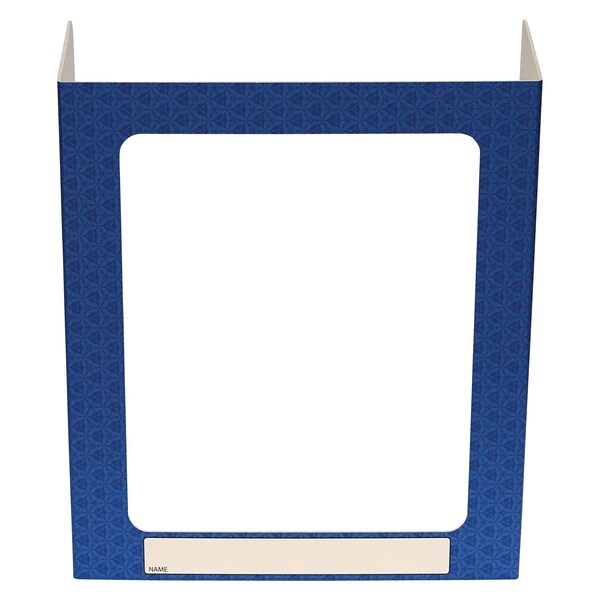 Personal Desk Shield Guard Blue Pattern 3 Windows 23.5
